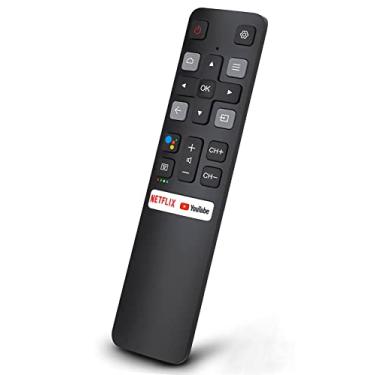 Imagem de Controle remoto de voz para TCL Android TV, controle remoto de substituição RC802V para TVs TCL 40S330 32S330 40S334 32S334 70S430 32A325 32A323 65Q637 55S430 43S430 55Q630 7 43S 434 75S434 32P30S