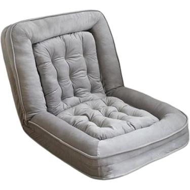 Imagem de Sofá-cama preguiçoso, cadeira de jogos dobrável com encosto alto, almofada macia, facilmente dobrável, sofá pufe para adolescentes adultos, adequado para quarto, escritório, sala de estar, pessoas,
