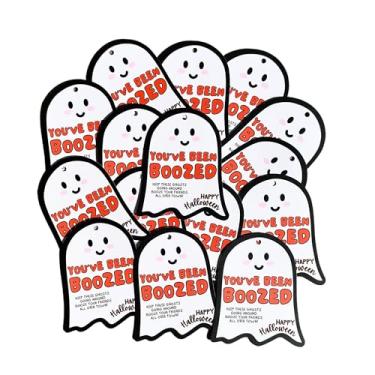 Imagem de Etiquetas de garrafa You've Been Boozed Ghost | Pacote com 12 | Jogo de Halloween Booed para minigarrafa, garrafa de vinho, vizinho e jogo adulto amigável para o trabalho
