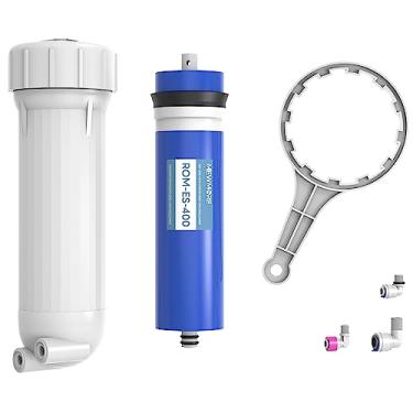 Imagem de MewMore Filtro de membrana RO 400 GPD com invólucro, membrana de osmose reversa de substituição para casa embaixo da pia RO sistema de filtragem de purificador de água potável com chave inglesa,