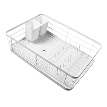 Imagem de Rack de Secagem de Pratos, Rack de Secagem de Cozinha, Escorredor para Balcão, Organizador de Rack de Placa de Aço Inoxidável Com Suporte para Utensílios, Incluindo Suporte para