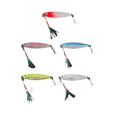 Imagem de Conjunto de 5 Gabaritos de Metal para Iscas de Pesca (10g, 15g, 20g) -