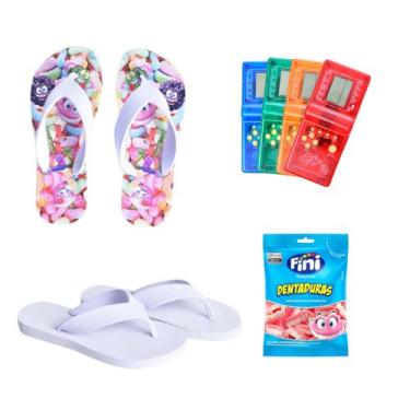 Imagem de kit Chinelos Infantil Bala Fini Menino Menina Masculino e Feminino + D