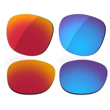 Imagem de LenzReborn Lentes polarizadas de reposição para óculos de sol RayBan Meta Wayfarer RW4008 53 mm - vermelho fogo + azul gelo
