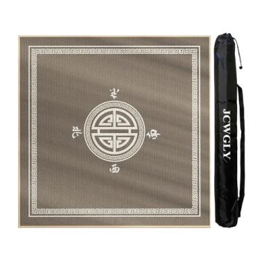 Imagem de Tapete De Mesa Grande Quadrado De Mahjong Com Bolsa De Transporte, Tapete De Jogo Antiderrapante E Redutor De Ruído, Toalha De Mesa Grossa Para Jogos De Cartas E Tabuleiro De Pôquer(90cm/35.43in)