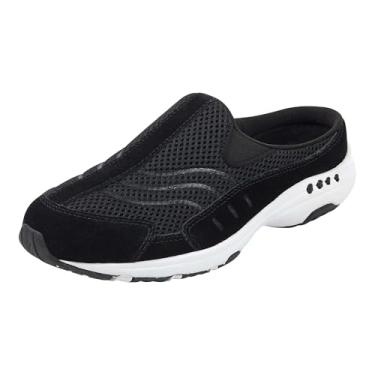 Imagem de Easy Spirit Traveltime Mule feminino, Camurça preta, 7.5 X-Wide