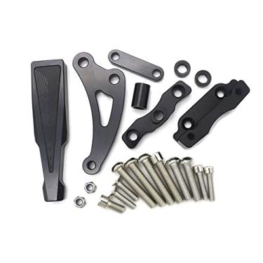 Imagem de HEPUP Suporte de direção CNC Motocross para CB650F Amortecedor de motocicleta Estabilizador de Direção Kit de Suporte de Montagem (suporte preto)