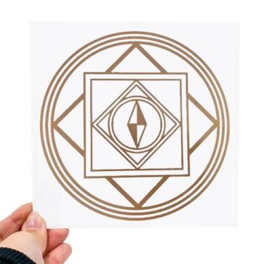 Imagem de Placa Grafico Sorte e Sucesso PVC 15x15cm - Radionica Radiestesia - Dh