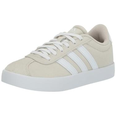 Imagem de adidas Tênis infantil VL Court 3.0, Alumínia/branco/alumínio, 12 Little Kid