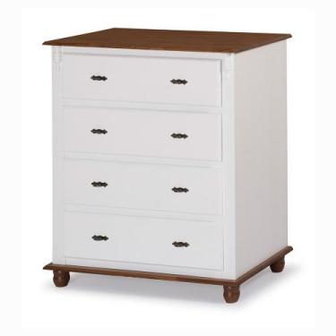 Imagem de Cômoda de Madeira com 4 Gavetas Antique - M550400 - Linz, Laca - Verde