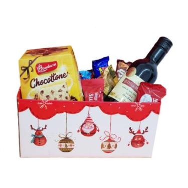 Imagem de Cesta Natal Especial  Chocolates Vinho Mini Panetone - Paraíso do Conj