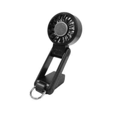Imagem de IEUDNS Alta velocidade do ventilador de mão resfriamento do fã de gelo Compacto de baixo ruído fácil de transportar e armazenar ventilador de desktop de, Preto