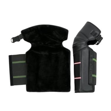 Imagem de Dynwave Protetor de joelheiras para motocicleta, leggings cobre motocicleta à prova de vento perna gaiter joelho para motocicleta bicicleta acampamento, Refletor de couro PU