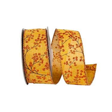 Imagem de Reliant Ribbon Forest Tonal Berry Branches Fita de borda com fio de linho, cobre