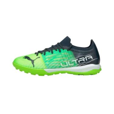 Imagem de PUMA Tênis de futebol masculino ultra 3.3 gramado, verde reflexo-Elektro Aqua-Spellbound, 7.5, Verde brilhante - elektro Aqua-feitiço, 7.5