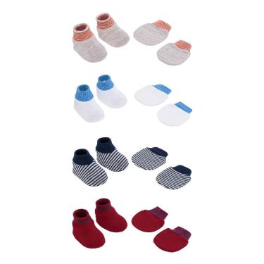 Imagem de Kit de Luva e Sapatinhos para Bebês Recém Nascidos - Pimpolho