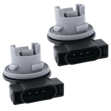 Imagem de OTOTEC Suporte de lâmpada de carro de 2 pinos de 3 pinos, soquete de seta 68060366AA compatível com Jeep Wrangler TJ, compatível com Cherokee XJ