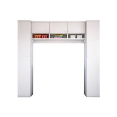 Imagem de Kit De Armários Multiuso Lavanderia Eloísa 05 Portas Branco - Phoenix