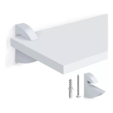 Imagem de Prateleira 20x40 Branca MDF com Suporte Bico de Tucano para Cozinha Sa