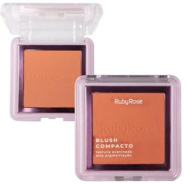 Imagem de Blush Compacto Facial Alta Pigmentação Ruby Rose Hbf861, Bl10