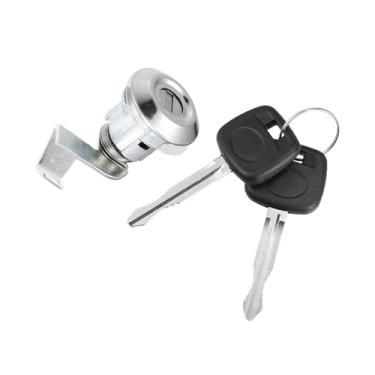 Imagem de Hihaha Nº 69058-35180 Cilindro de fechadura de porta de combustível com chaves para picape Toyota 4Runner 1991-1995 / Cilindro de bloqueio de tanque de combustível Tampa de enchimento de combustível