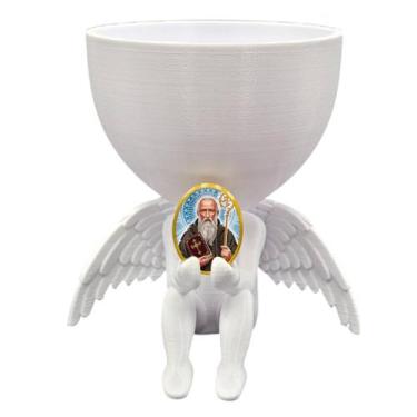 Imagem de Anjo da Guarda Anjinho São Bento Vasinho Decoração - Point da Fe