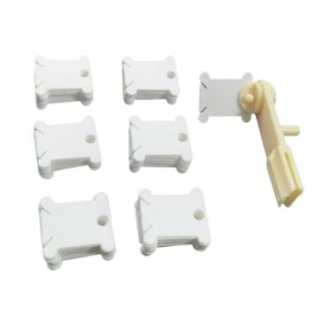 Imagem de UGPLM 300pcs Floss Bobbins Crank Hand com bobbina Organizador do fio dental para a linha de linha do lixo de linha de algodão Frea de costura Frea