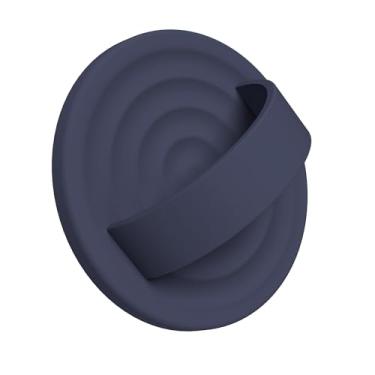 Imagem de HSAOHD Suporte Magnético Para Celular Atualizado, Compatível Com Magsafe, Alça De Silicone Removível E Confortável, Anel Dedo Na Parte Traseira Do Iphone Pro Max/Plus/16/15/14/13/12, Azul Meia-Noite