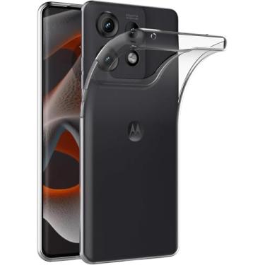 Imagem de Capa para Motorola Moto Edge 50 Pro 5G (6,7 polegadas) MaiJin Capa Traseira Transparente de Gel de Borracha TPU Macio