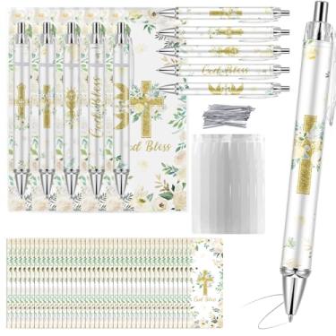 Imagem de Lebsitey 50 canetas de presente cristão para lembrancinhas de primeira comunhão, lembrancinhas de batismo, canetas bíblicas para igreja, escola dominical, material de escritório