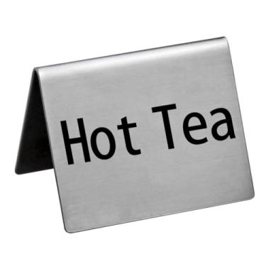 Imagem de New Star Foodservice Placa de mesa de aço inoxidável 27105, (chá quente), 5 x 5 cm, conjunto com 6