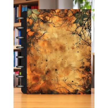 Imagem de Caderno de Disco Inteligente Médio A5 Floresta Capa Dura 90g 6 Divisórias Smart 160 páginas Achala