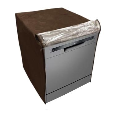 Imagem de CAPA PARA LAVA LOUÇAS MIDEA 8 SERVIÇOS TRANSPARENTE FLEX (Marrom)