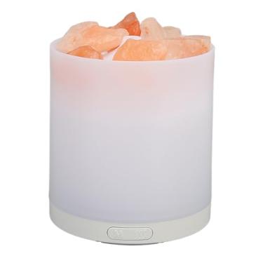 Imagem de Difusor de de Pedra Sal, Difusor Névoa óleo Essencial para Casa, Quarto, Escritório Com Atmosfera 7 Cores, Leve, Umidificador