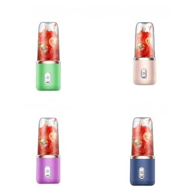 Imagem de Espremedor Elétrico Mini Liquidificador Portátil 4 Lâminas De Suco De Alimentos Misturador 400ml(1 COPO ALEATORIO)