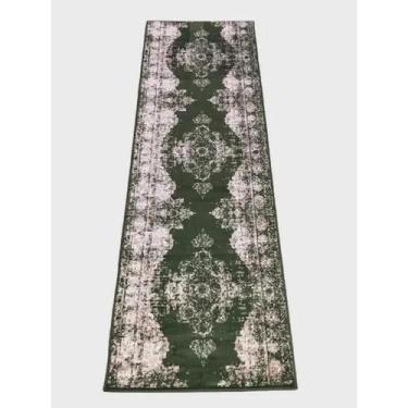 Imagem de Passadeira Trilho 4M Vintage Reload Verde 80X400Cm Tpo Persa - Tapete 