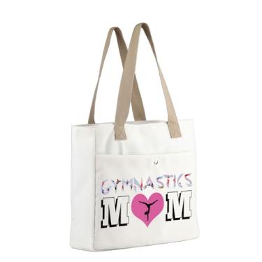 Imagem de MBMSO Bolsa de ginástica para presente de ginástica para mãe, presentes de ginástica, treinador, agradecimento, bolsa de ginástica para mulheres, bolsa de treino de ginasta (Gymnastics Mom TOTE)