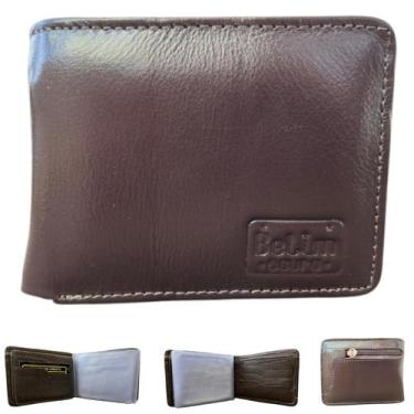 Imagem de Carteira Masculina Grande Couro Legítimo Macio PREMIUM Completa CABE R