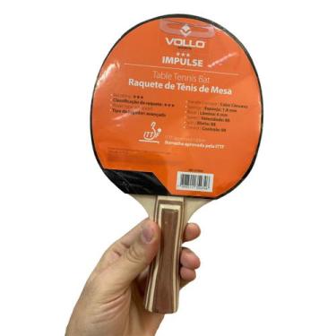 Imagem de Raquete De Tênis Mesa Vollo Impulse VT604 Aprovada ITTF, Colorido