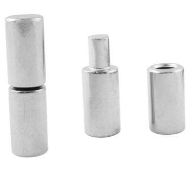 Imagem de LQ Industrial 2 peças 201 eixo cilíndrico de porta de aço inoxidável 14 x 50 mm dobradiças resistentes soldadas adequadas para vidro/portão deslizante