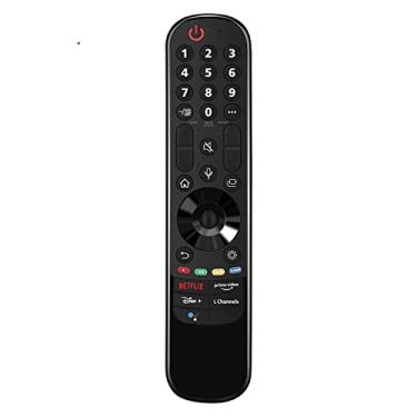 Imagem de ECONTROLLY MR21GA Controle remoto substituído por voz Bluetooth adequado para LG 2022 65UQ9000PUD 2021 LG TV's Magic TV OLED55C1PUB 43NANO75UPA