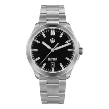 Imagem de watchdives Relógio masculino automático, WD0005, relógio esportivo NH35, relógios de pulso mecânicos, 39 mm, cúpula, cristal de safira, relógios luxuosos, Preto/com calendário