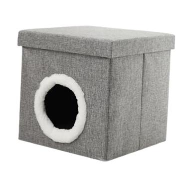 Imagem de WeiLaiKeQi Casa para animais de estimação para gatos de interior, cama quadrada para gatos, playground, esconderijo, suprimentos para animais de estimação,