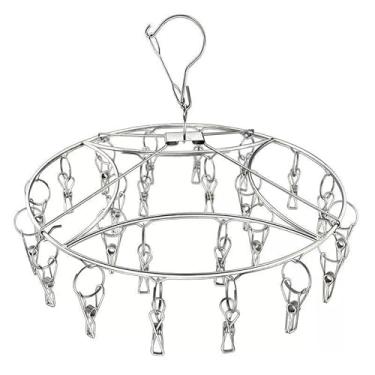 Imagem de Varal Suspenso 20 Prendedores Peças Intimas Apartamento