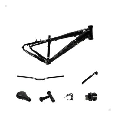 Imagem de KIT QUADRO FREERIDE GTA ARO 26 DJ ALUMINIO WHELING BIKE GRAU (Preto)