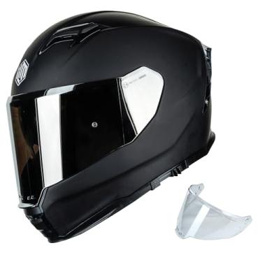 Imagem de ILM Capacete De Motocicleta Ece Dot Fibra Vidro Integral, Leve, Para Homens E Mulheres, Com Viseira Dupla, Modelo Mf522P