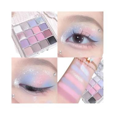 Imagem de Paleta De Sombras De 16 Cores Estilo Coreano Acabamentos Brilhantes Fo