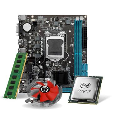 Imagem de Kit Pl Mãe H61 + Processador I7 3770s  + Memoria 16 Gb Ddr3 + Cooler