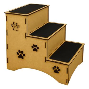 Imagem de Para Cachorro e Gato 3 Degraus – MDF Reforçado Antiderrapante