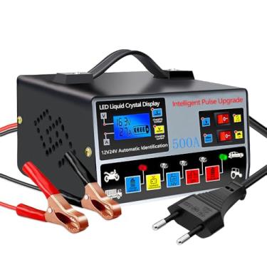 Imagem de Zenkon Carregador de Bateria Automotivo, Carregador de Bateria de Moto com Visor, 220v